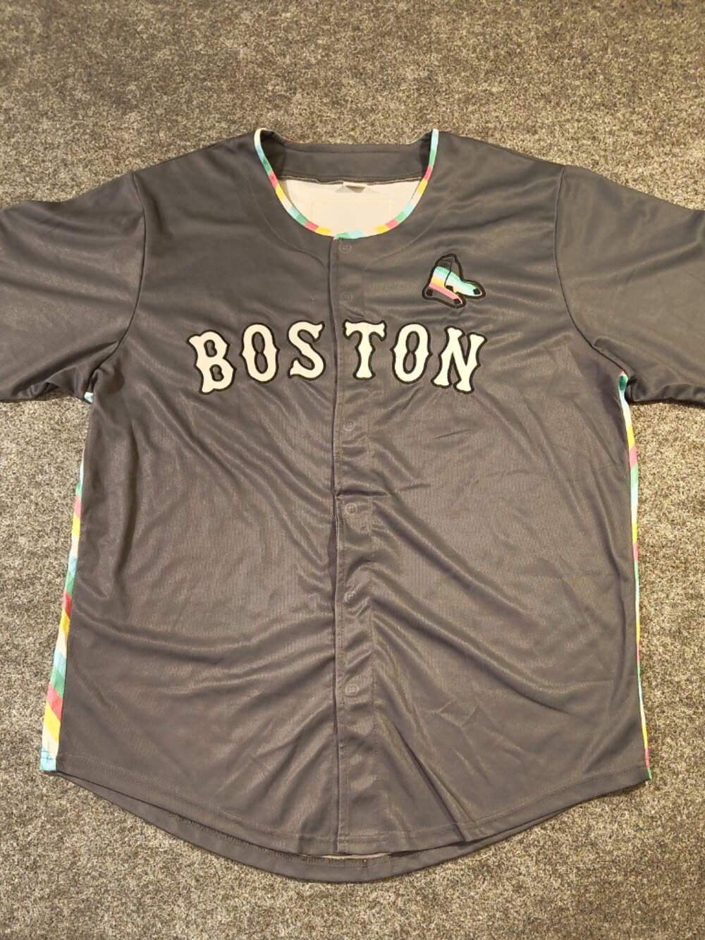 Boston Red Sox Pride Night Promo Jersey | Adult Large | Round Red